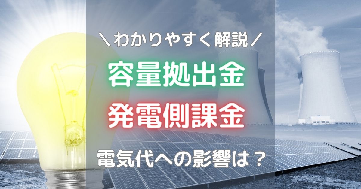 容量拠出金と発電側課金